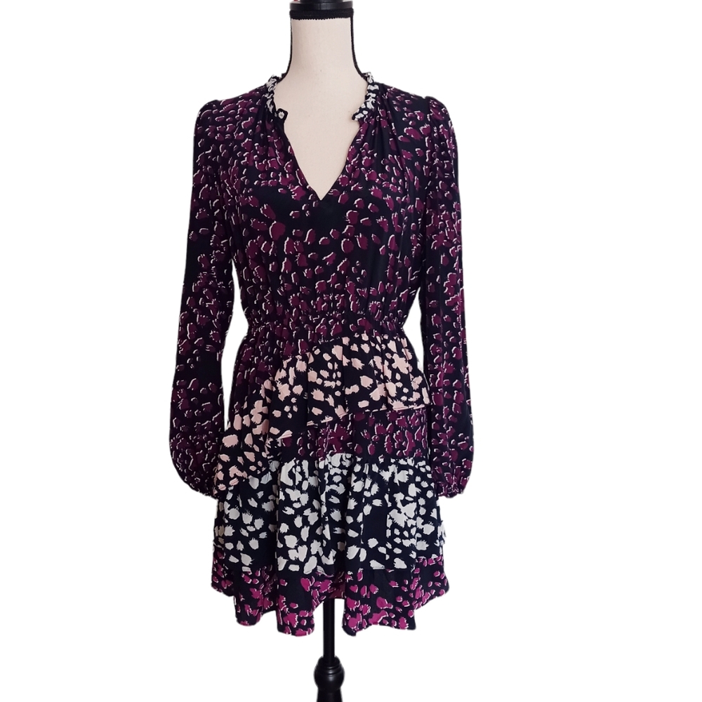Marie Oliver Alana Silk Tiered Dress